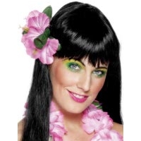 Fancy Dress - Hawaiian Pink Flower Hair Clip
