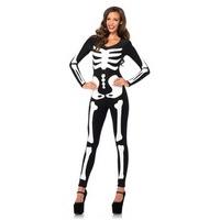fancy dress leg avenue glow in the dark skeleton catsuit costume