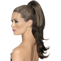 Fancy Dress - Clip-On Ponytail (Wavy Brunette)