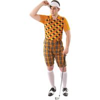 Fancy Dress - Male Golfer Costume (Orange & Black)