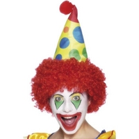 fancy dress clown hat with wig