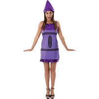 fancy dress womens purple crayon fancy dress costume