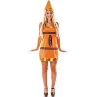 fancy dress womens orange crayon fancy dress costume