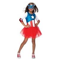 Fancy Dress - Child Avengers Assemble Metallic Captain American Costume
