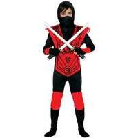 fancy dress child red ninja costume