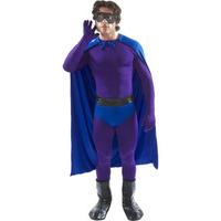 Fancy Dress - Purple and Blue Crusader Superhero Costume