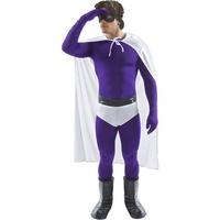 fancy dress purple and white crusader superhero costume