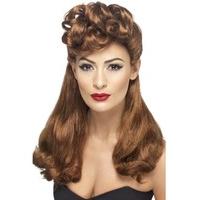fancy dress 40s vintage wig auburn