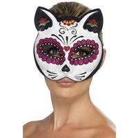 Fancy Dress - Sugar Skull Cat Eyemask