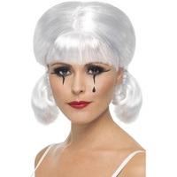 Fancy Dress - White Clown Mime Wig
