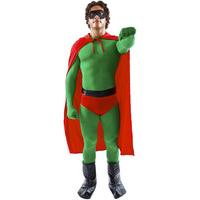 fancy dress green and red crusader superhero costume