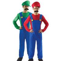 Fancy Dress - Men\'s Super Plumber & Super Plumber\'s Mate Combination