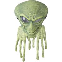 fancy dress alien mask with hands green