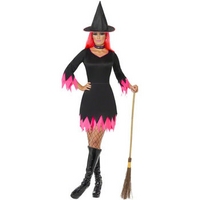 fancy dress black pink witch costume