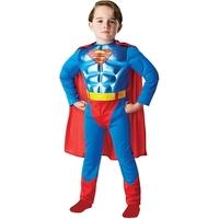 Fancy Dress - Child Metallic Chest Superman Costume