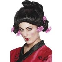 fancy dress geisha girl wig black