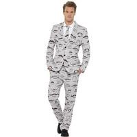 Fancy Dress - Moustache Patterned Stand Out Suit