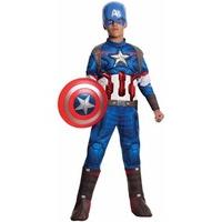 Fancy Dress - Child Avengers Age of Ultron Deluxe Captain America Costume