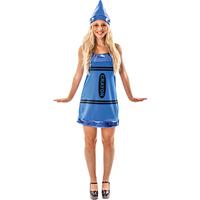 fancy dress womens blue crayon fancy dress costume