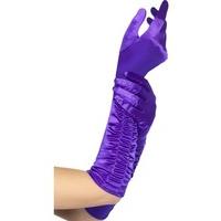 Fancy Dress - Long Purple Temptress Gloves