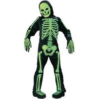 Fancy Dress - Skelebones Child Skeleton Costume Green