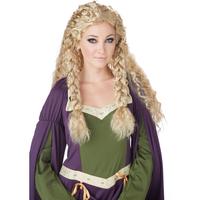 Fancy Dress - Viking Princess Wig  Blonde