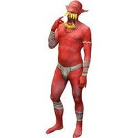 fancy dress orc jaw dropper red morphsuit