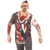 Fancy Dress - Faux Real Men\'s Zombie Printed T-shirt