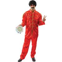 fancy dress lonely hearts band costume red