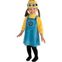 fancy dress child toddler female minion costume