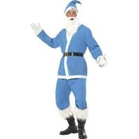 fancy dress blue and white sports fan santa costume