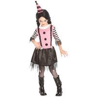 Fancy Dress - Child Goth Clown Halloween Costume