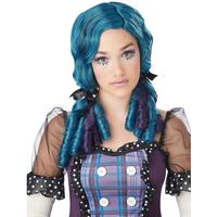 Fancy Dress - Teal and Purple Doll Curls Wig