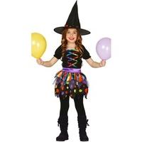 fancy dress child halloween multicolour witch costume