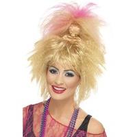 Fancy Dress - 80\'s Trademark Crimped High Ponytail (Blonde)