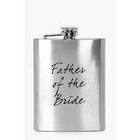 Father Of The Bride Hip Flask - silver