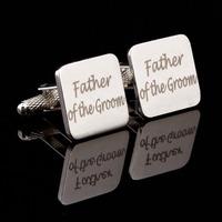 Father of the Groom Laser Wedding Cufflinks