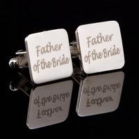 Father of the Bride Laser Wedding Cufflinks