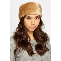 Faux Fur Beige Headband