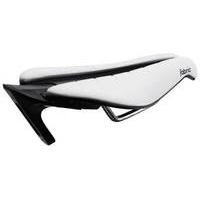 Fabric Tri Flat Race Saddle | White/Black