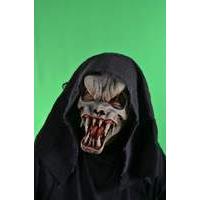 fanged death halloween mask with hood