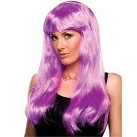 Fancy Dress Wig Glamour Style Purple