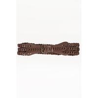 faux leather link design belt