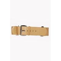 faux leather buckle belt