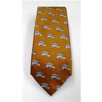 Fabris Venezia yellow lion print tie