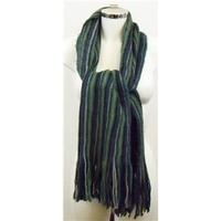 Fatface blue/green stripe scarf