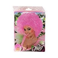 fairy in polybag neon pink wig for hair accessory fancy dress