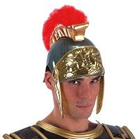 Fancy Dress Roman Helmet With Red Plume