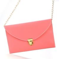 Fashion Lady Women Envelope Clutch Chain Purse Handbag Shoulder Tote Messenger Bag Watermelon Red