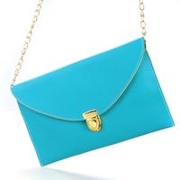 Fashion Lady Women Envelope Clutch Chain Purse Handbag Shoulder Tote Messenger Bag Sea Green